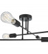 Multi Arm 6 Light Flush Matt Black-3