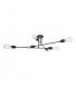 Multi Arm 6 Light Flush Matt Black-5