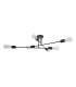 Multi Arm 6 Light Flush Matt Black-6