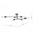 Multi Arm 6 Light Flush Matt Black-8