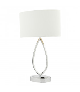 Touch Table Lamp Polished Chrome With Shade-1