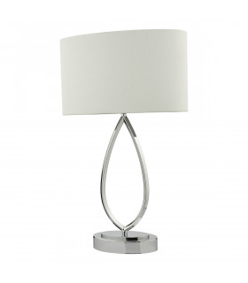 Touch Table Lamp Polished Chrome With Shade-2