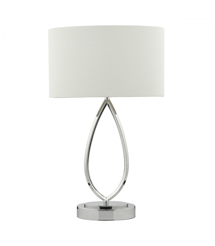 Touch Table Lamp Polished Chrome With Shade-3