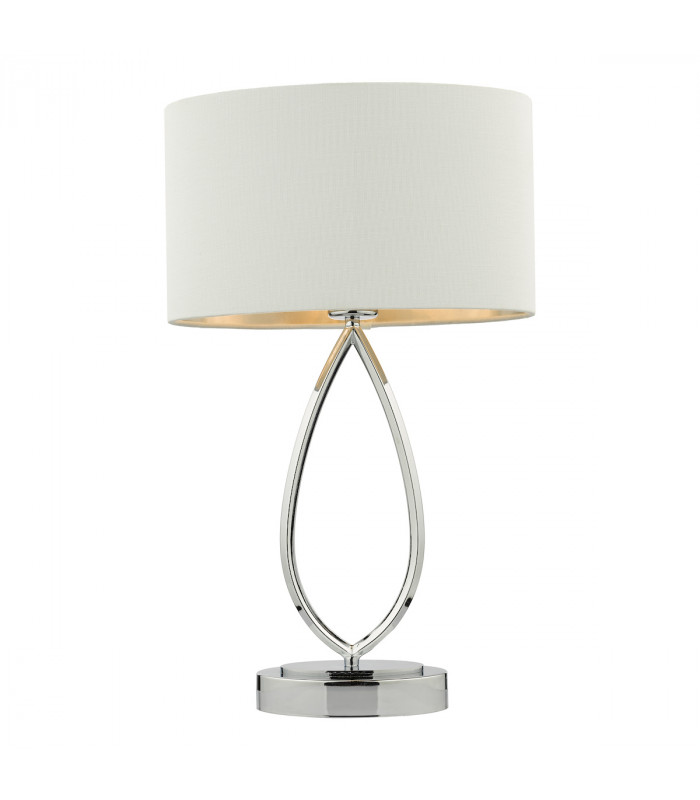 Touch Table Lamp Polished Chrome With Shade-5