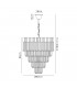 Pendant Round 5 Tier 19 Light E14 Polished Nickel Clear Glass Item Weight: 30.2kg-2