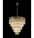Pendant Round 5 Tier 19 Light E14 Polished Nickel Clear Glass Item Weight: 30.2kg-3