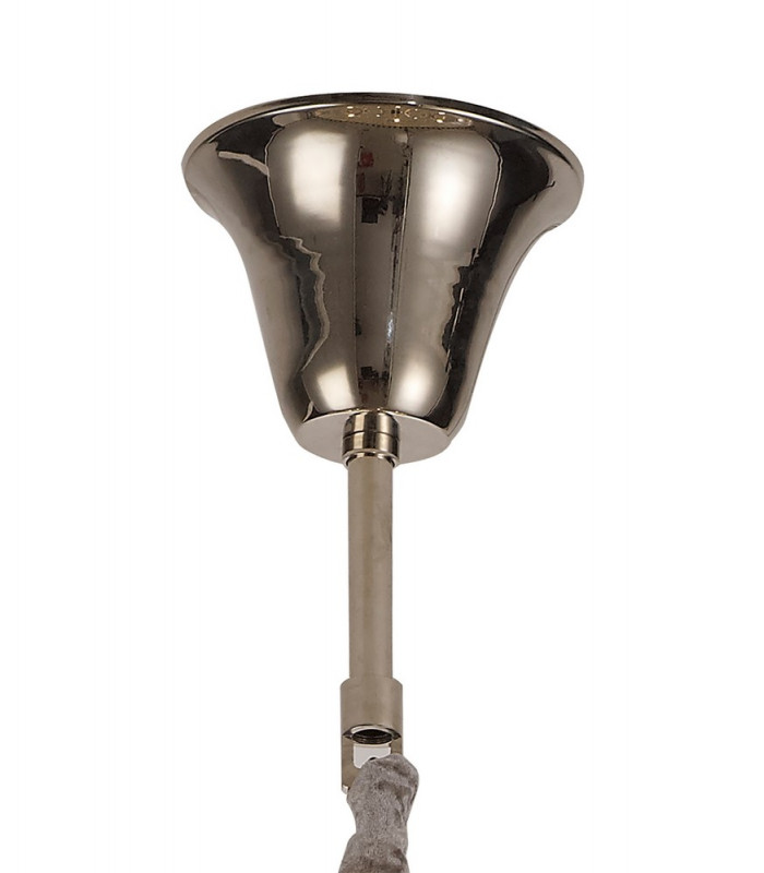 Pendant Round 5 Tier 19 Light E14 Polished Nickel Clear Glass Item Weight: 30.2kg-6