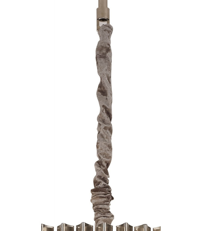 Pendant Round 5 Tier 19 Light E14 Polished Nickel Clear Glass Item Weight: 30.2kg-7
