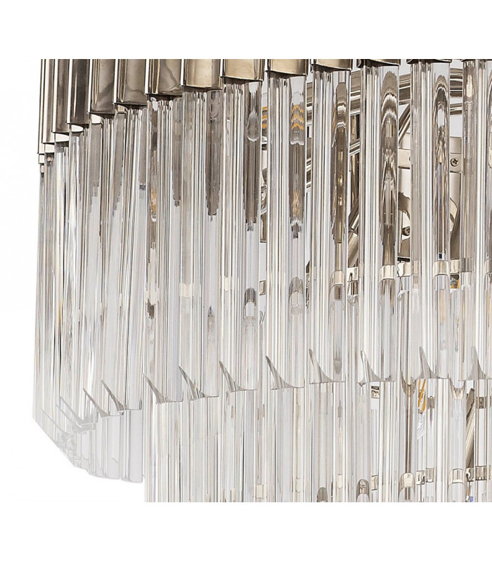 Pendant Round 5 Tier 19 Light E14 Polished Nickel Clear Glass Item Weight: 30.2kg-12