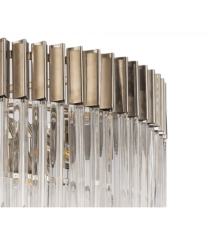 Pendant Round 5 Tier 19 Light E14 Polished Nickel Clear Glass Item Weight: 30.2kg-13