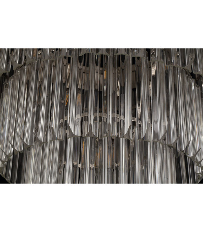 Pendant Round 5 Tier 19 Light E14 Polished Nickel Clear Glass Item Weight: 30.2kg-18
