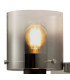 Single Switched Wall Lamp 1 Light E27 Black Smoke Fade Glass-5