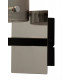 Single Switched Wall Lamp 1 Light E27 Black Smoke Fade Glass-7