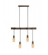 Pendant 4 x E27 Medium Oak Antique Brass-1
