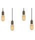 Pendant 4 x E27 Medium Oak Antique Brass-6