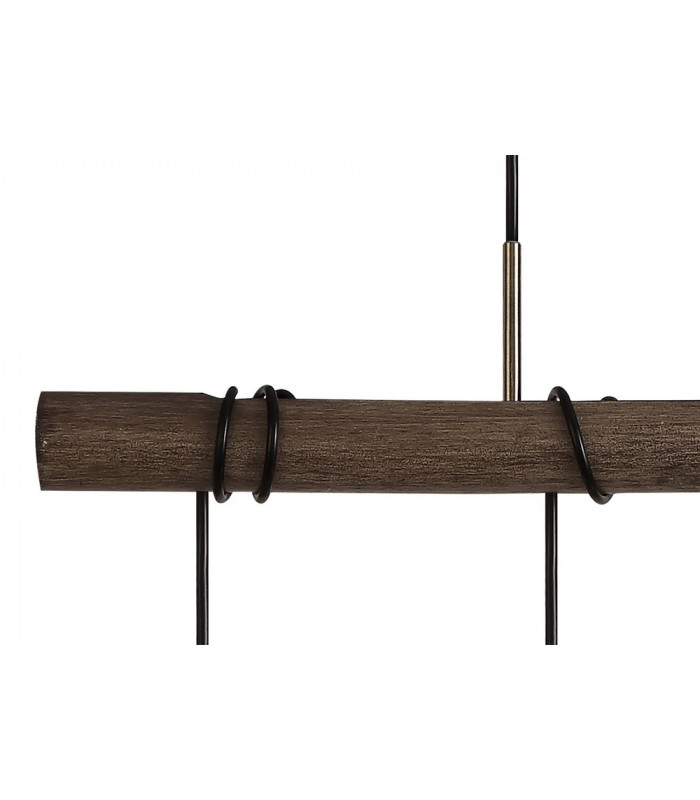 Pendant 4 x E27 Medium Oak Antique Brass-7