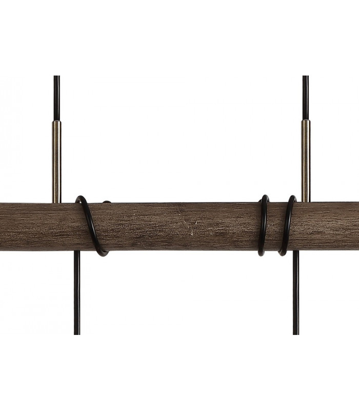 Pendant 4 x E27 Medium Oak Antique Brass-8