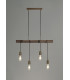 Pendant 4 x E27 Medium Oak Antique Brass-10