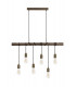 Pendant 6 x E27 Medium Oak Antique Brass-6