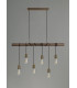 Pendant 6 x E27 Medium Oak Antique Brass-12