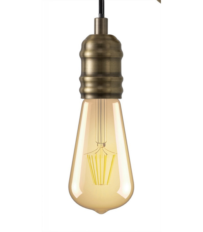 Wall Lamp 1 x E27 Medium Oak Antique Brass-6