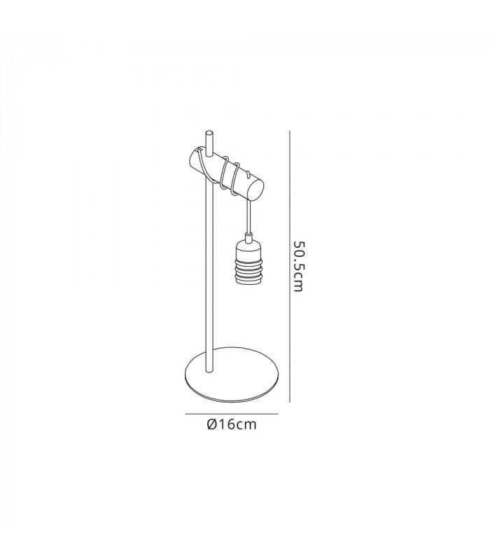 Table Lamp 1 x E27 Medium Oak Antique Brass-2