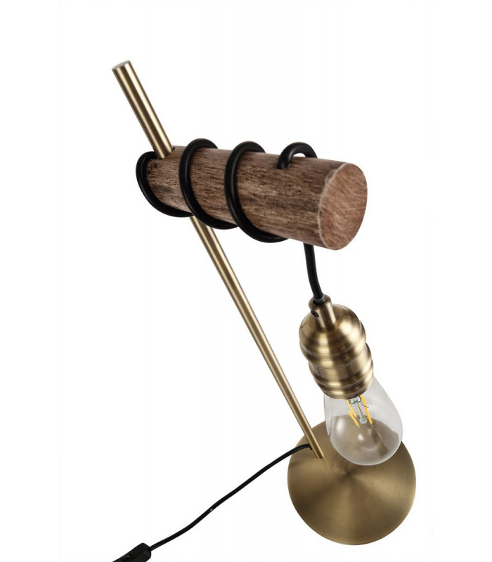 Table Lamp 1 x E27 Medium Oak Antique Brass-7