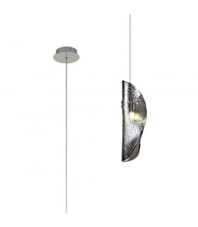 Pendant 2m 1 x G9 Polished Chrome Smoked Glass-1