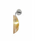 Wall Light 1 x G9 Polished Chrome Amber Glass-6