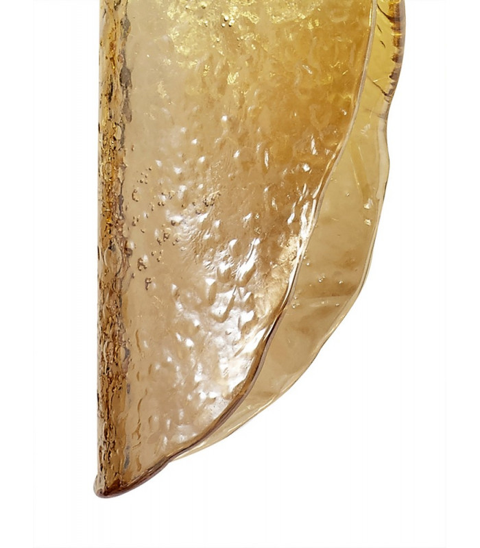 Wall Light 1 x G9 Polished Chrome Amber Glass-7