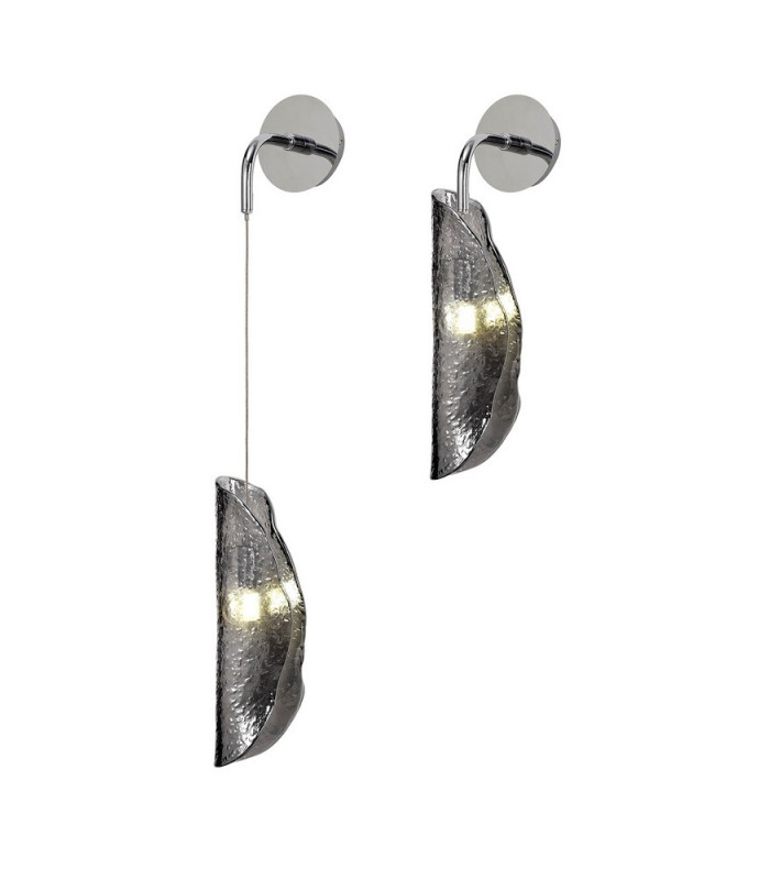 Wall Light 1 x G9 Polished Chrome Smoked Glass-1