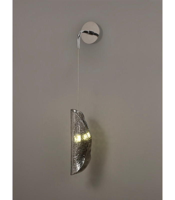 Wall Light 1 x G9 Polished Chrome Smoked Glass-3