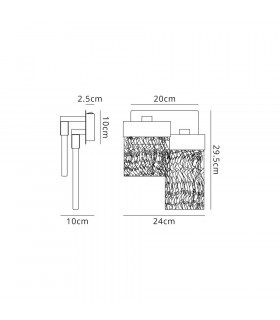 Wall Lamp 2 x 4.5W LED 3000K Painted Brushed Gold 3yrs Warranty-2