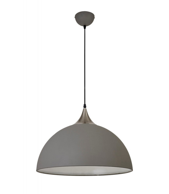 50cm Large Pendant 1 x E27 Sand Grey Satin Nickel-4