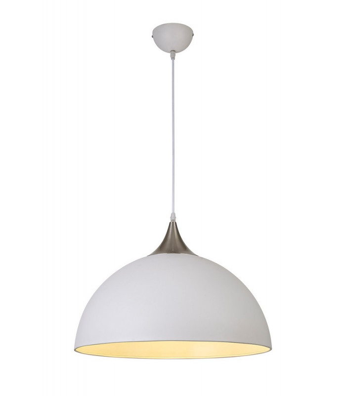 50cm Large Pendant 1 x E27 Sand White Satin Nickel-1