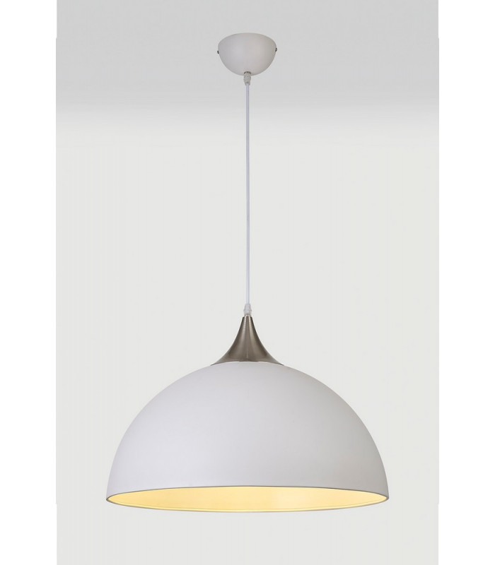 50cm Large Pendant 1 x E27 Sand White Satin Nickel-3