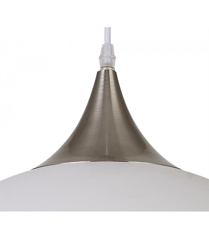 50cm Large Pendant 1 x E27 Sand White Satin Nickel-6