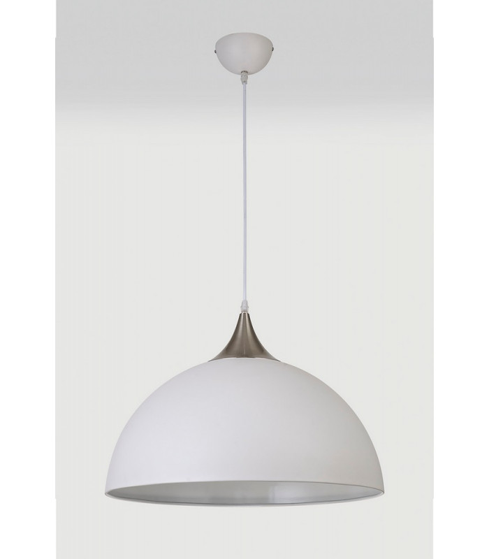 50cm Large Pendant 1 x E27 Sand White Satin Nickel-8