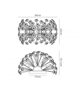 Wall Light 4 Light G9 Polished Chrome Crystal-2