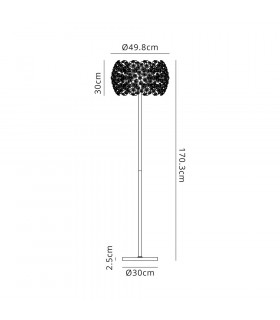 Floor Lamp 8 Light G9 Polished Chrome Crystal-2