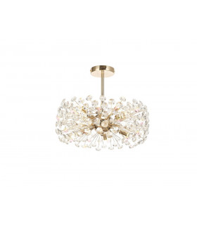 Semi-Flush Pendant 8 Light G9 French Gold Crystal-1