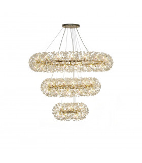 3 Tier Pendant 74 Light G9 French Gold Crystal Item Weight: 37.6kg-1
