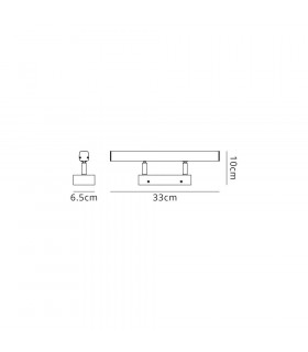 Wall Lamp Small Adjustable 1 x 6W LED 4000K 612lm IP44 Sand Black 3yrs Warranty-2
