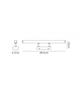 Wall Lamp Medium Adjustable 1 x 12W LED 4000K 1192lm IP44 Sand Black 3yrs Warranty-2