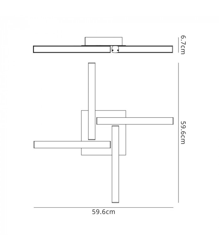 4 Light Ceiling 4 x 6W LED 4000K 2210lm IP44 Sand Black 3yrs Warranty-2