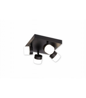 4 Light Ceiling 4 x 5W LED 4000K 1700lm IP44 Sand Black 3yrs Warranty-1