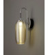 Switched Wall Lamp 1 x 6W LED 4000K 720lm Polished Chrome Black With Champagne Glass 3yrs Warranty-3