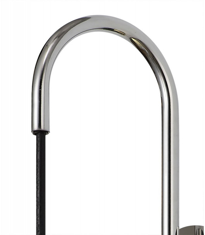 Switched Wall Lamp 1 x 6W LED 4000K 720lm Polished Chrome Black With Champagne Glass 3yrs Warranty-7