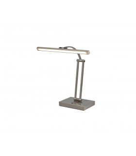 1 Arm Table Lamp. 1 x 6W LED 3000K 470lm Satin Nickel 3yrs Warranty-1