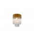 Ceiling Round 3 Light E14 Brass Clear Glass-1